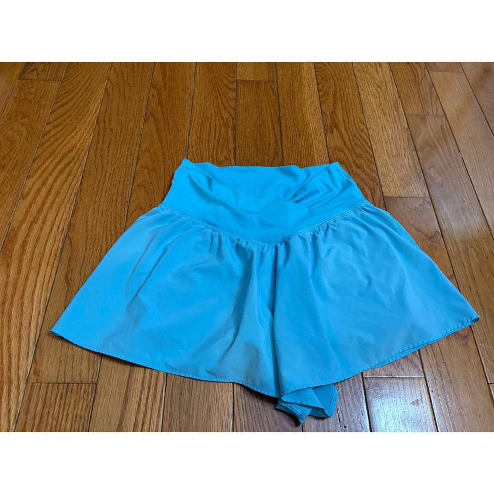OFFLINE by Aerie Real Me Blue Crossover Waist Skort Active Mini Skirt Size M